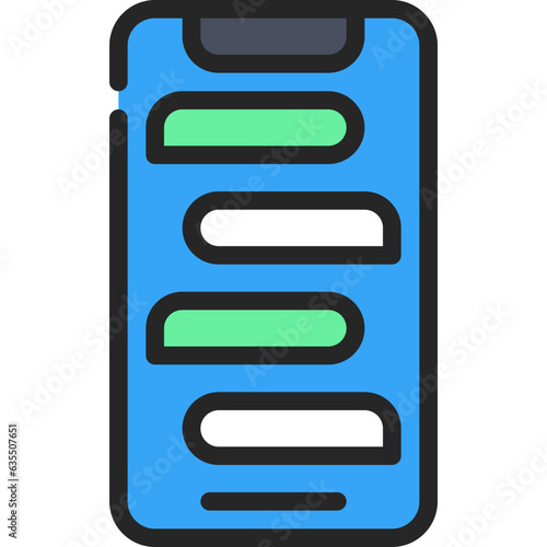 Mobile Message Chain Icon