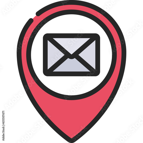 Mail Location Pin Icon