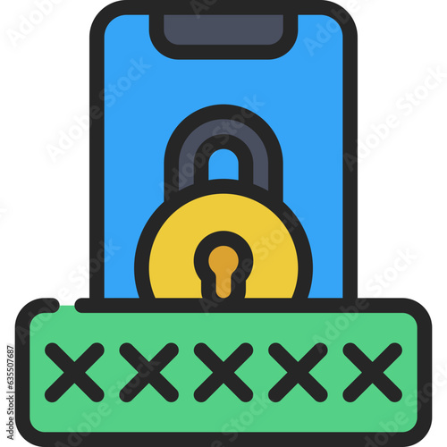 Mobile Phone Passcode Icon