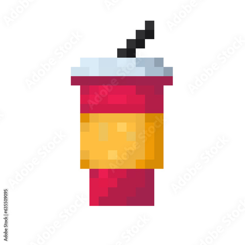 Cup from blocks isolated