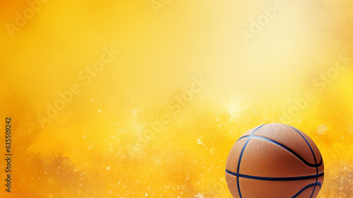 basketball on a glowing golden background , room for copy © @foxfotoco