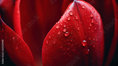 Macro of a red tulip.