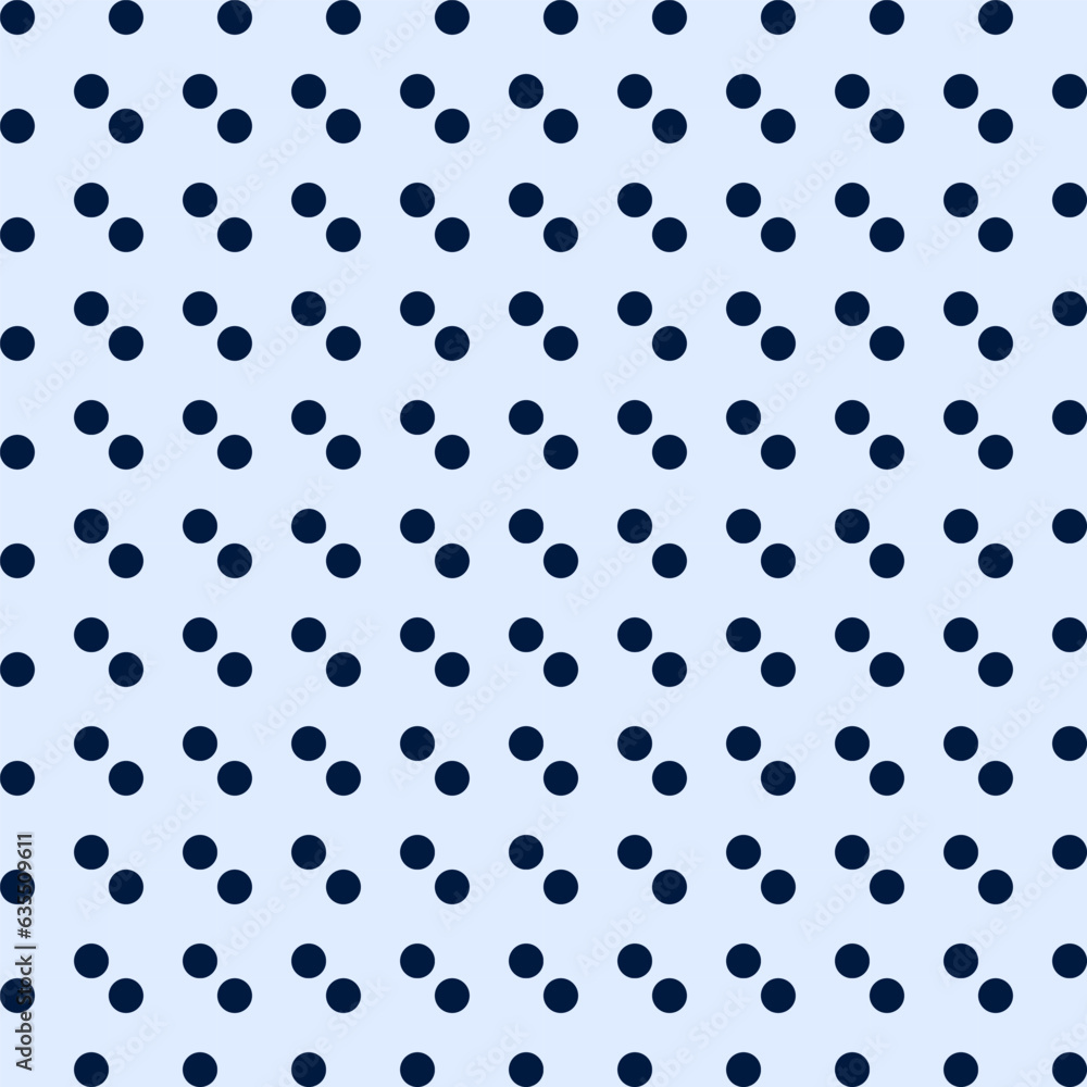 Seamless polka dots isolated on light blue background.
