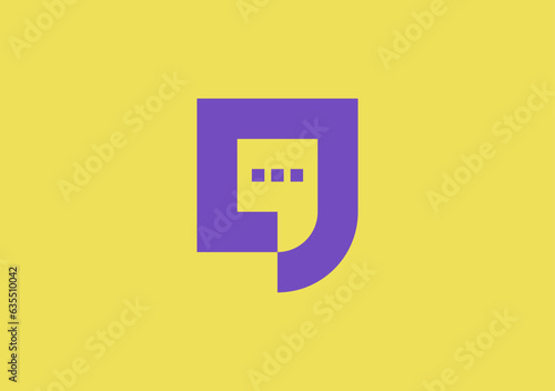 letter 'g' takes geometric form, concealing a chat symbol within its lines—a seamless blend of communication and design innovation