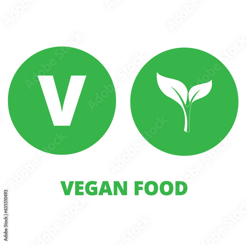 Icono de productos veganos. Vector