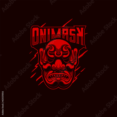Samurai Mascot Japanese Ancient Hanya Mask Warrior or Samurai Warrior can be used as sport or esport team logo, and any other purpose.