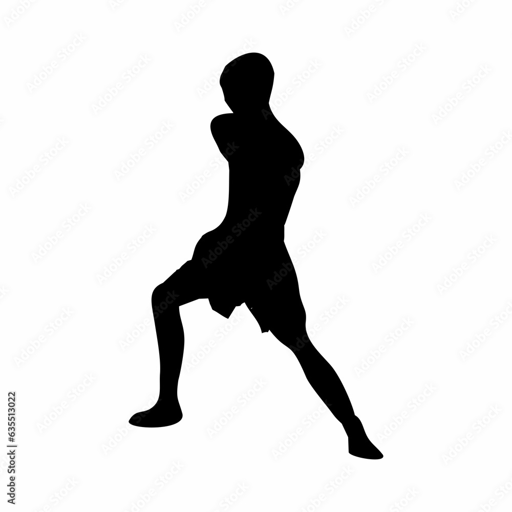 silhouettes of fights with martial arts, fists silhouettes of fights with martial arts, fists