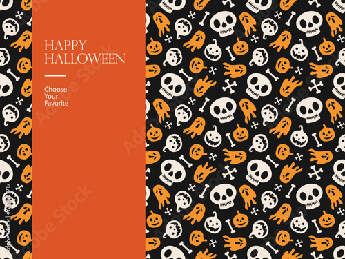 halloween happy vector element horror october cartoon evil haunted pumpkin invite party monster art