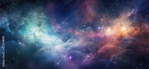 Spectacular starry space panorama  Stars  Universe  Cosmos  Galaxy  Wallpaper  Background. LIKE CLOUDS CLOACKED IN STARS. 3D breathtaking star panorama of a fantasy spatial sky.