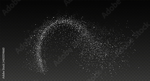 Powder sugar explosion or splash png, falling flour, salt powder falling gently. Top view 3d effectDesign element for kitchen, bakery, advertising, video.	
