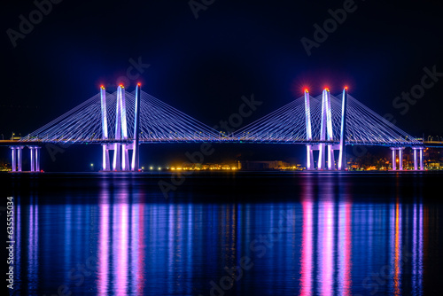 Tappan Zee Bridge At Night