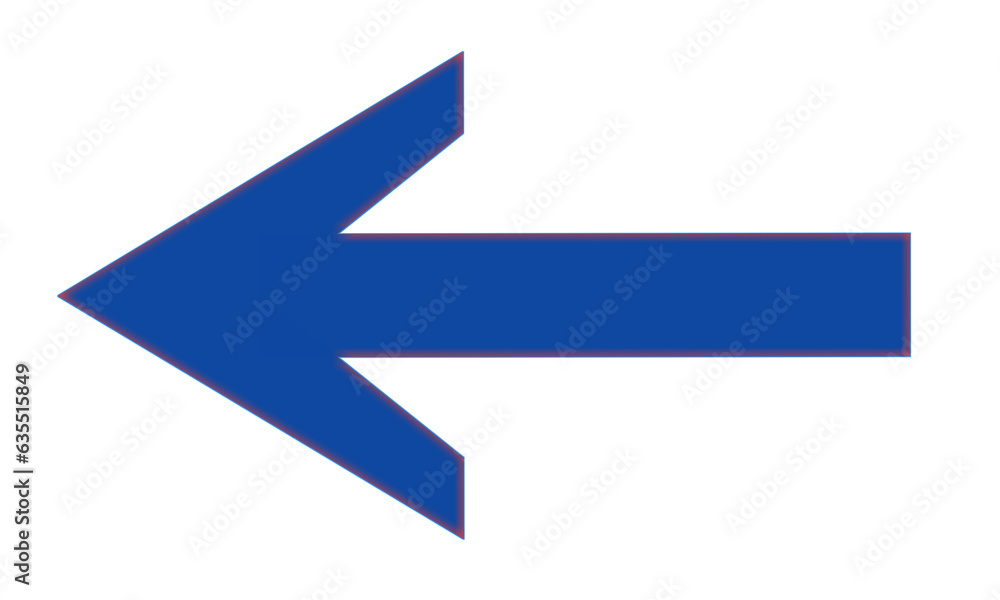 Blue Arrow left sign symbol icon isolated on transparent background design elements Blue Arrow left sign symbol icon isolated on transparent background design elements