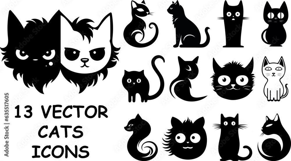 CATS VECTOR PACK | ICONS | LOGO CATS VECTOR PACK | ICONS | LOGO
