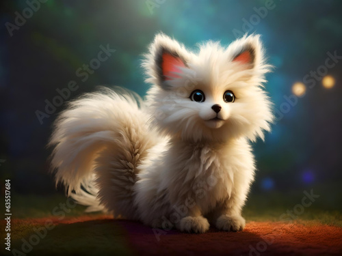 A fuzzy creature with a fluffy tail, Generative AI