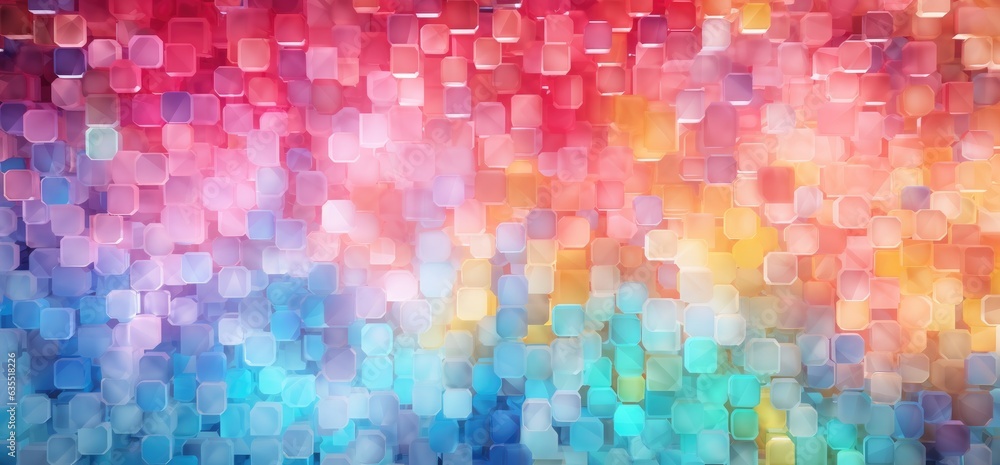 3D COLORFUL OVERLAPPED CUBES PATTERN. Emotional background, Evocative texture, Wallpaper. Three-dimensional Colorful Cubes Pattern. A lot of bright colored cubes with different colors.