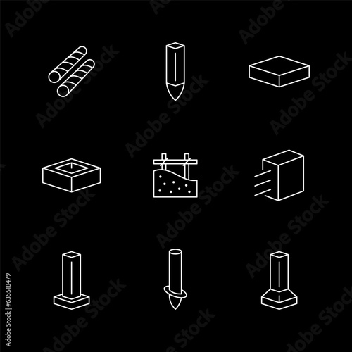 Set line icons of foundation