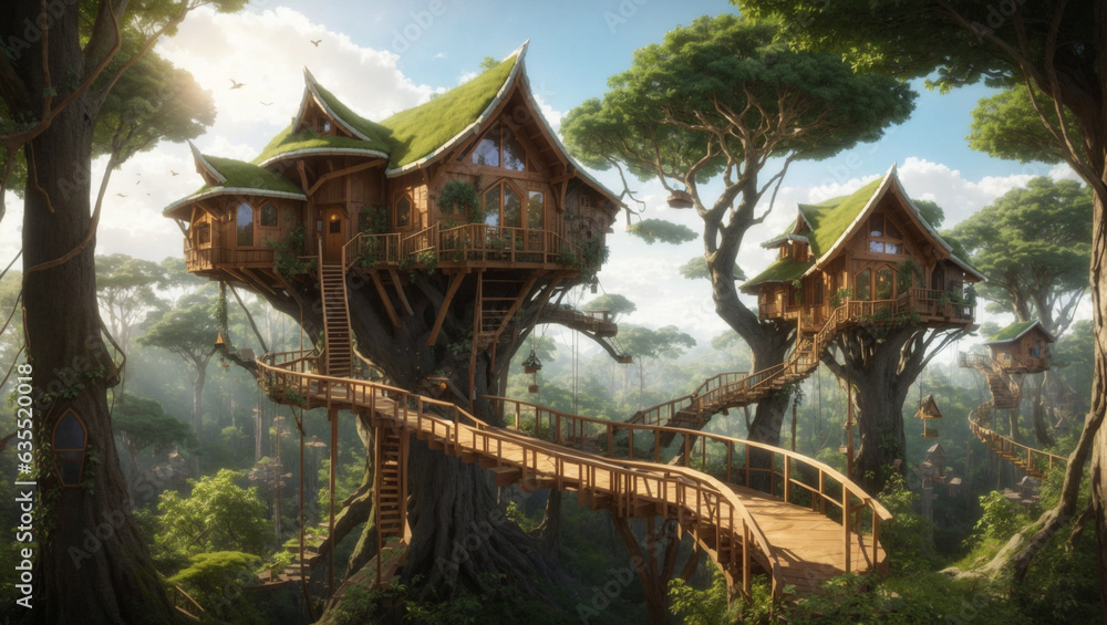 Fototapeta premium Mythical Treehouse