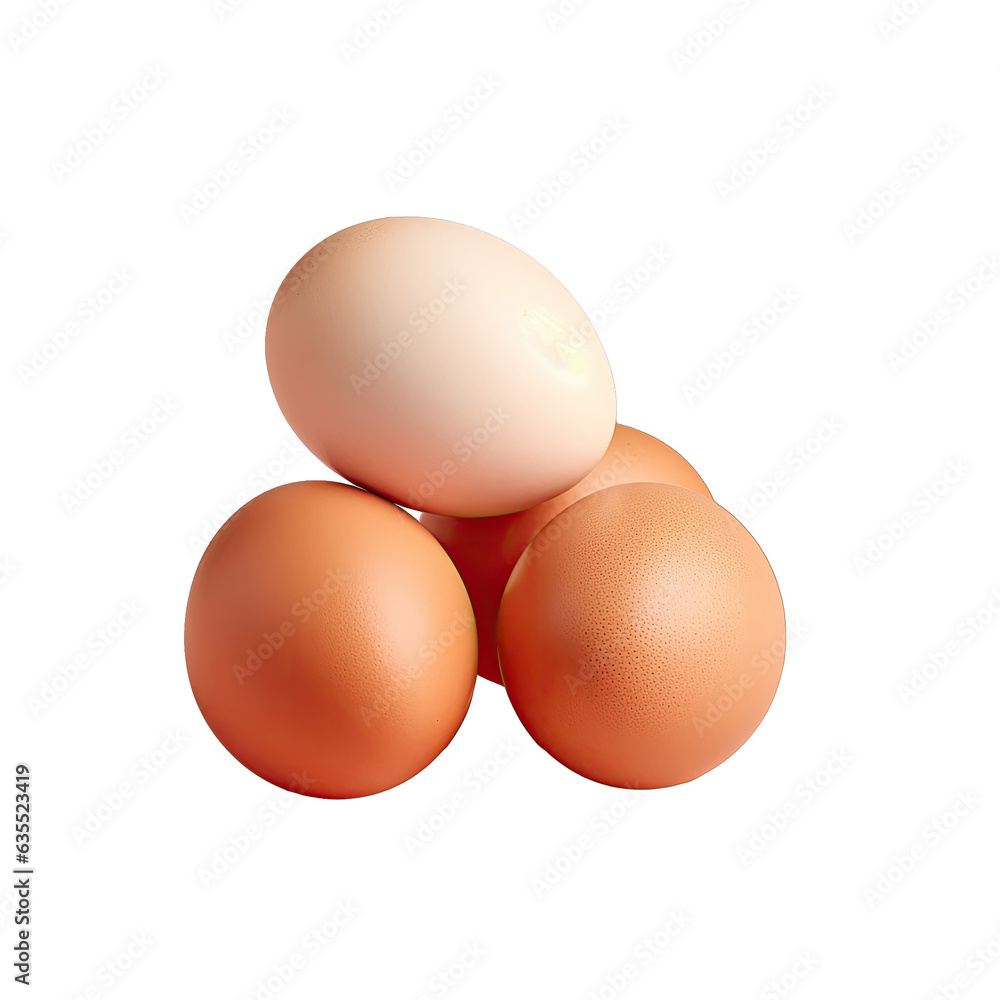 Eggs fresh and solid on a pitch transparent background Eggs fresh and solid on a pitch transparent background