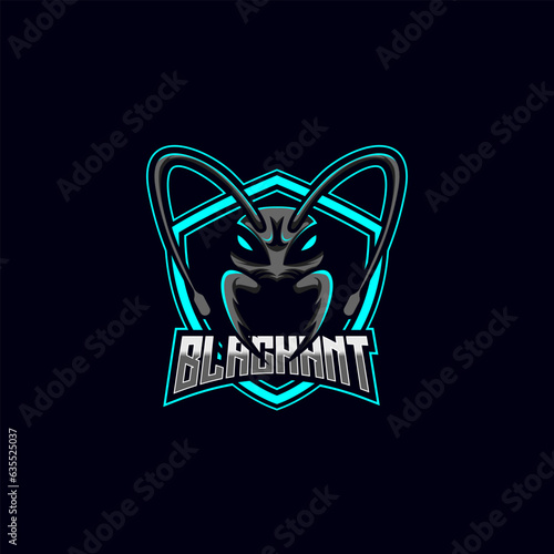 Ant Mascot Esport logo design template