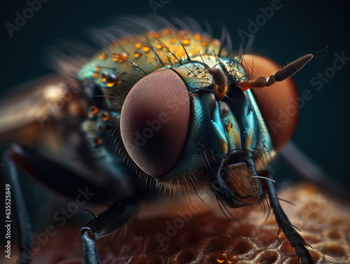 Fly portrait created with Generative AI technology © Denis Darcraft
