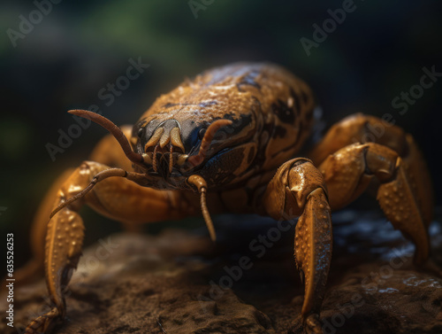 Scorpion portrait created with Generative AI technology