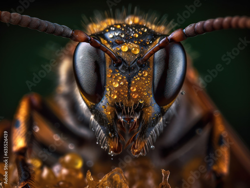 Wasp portrait created with Generative AI technology © Denis Darcraft