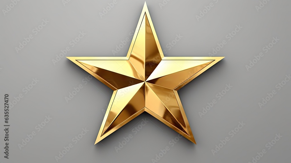 Obraz premium Macro of gold Christmas star isolated on white background created with Generative AI technology
