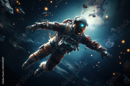 astronaut in the deep space made with generative ai