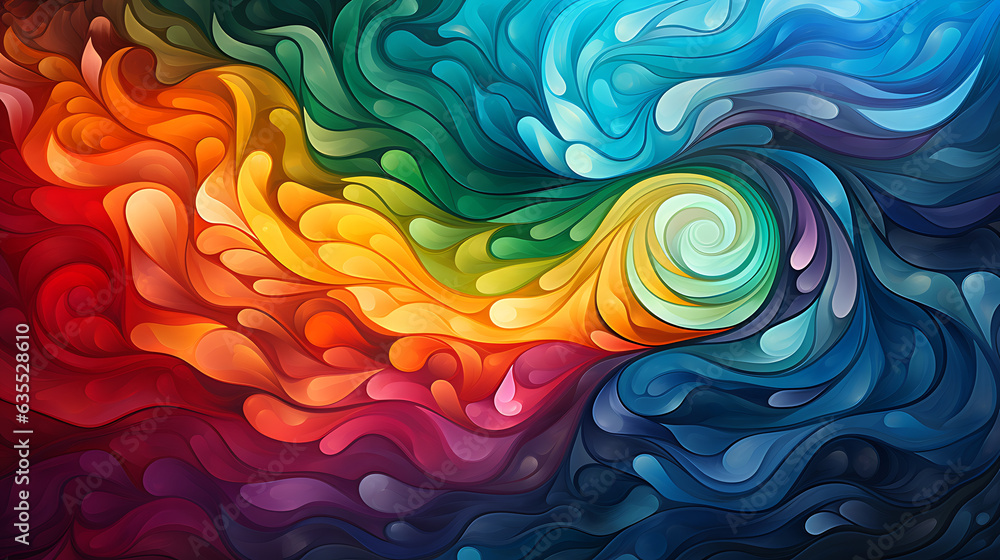 Vibrant Abstract Design with Pride Flag Colors in Mesmerizing Patterns ...