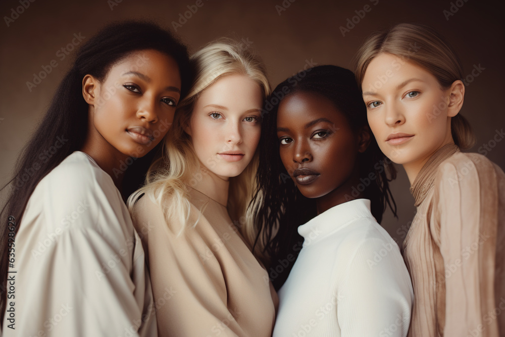 Portrait of beautiful multiethnic women Portrait of beautiful multiethnic women