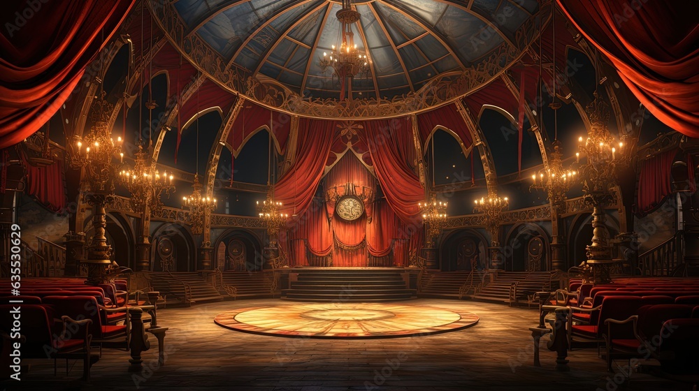 Obraz premium Empty Circus Stage