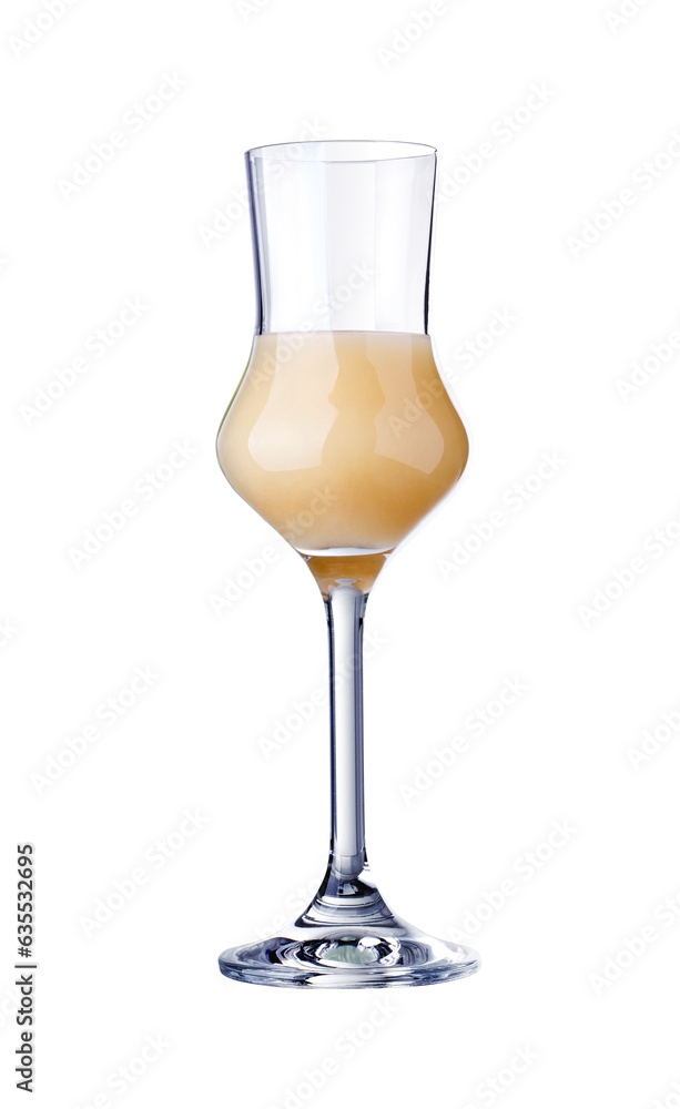 glass of cream liqueur glass of cream liqueur