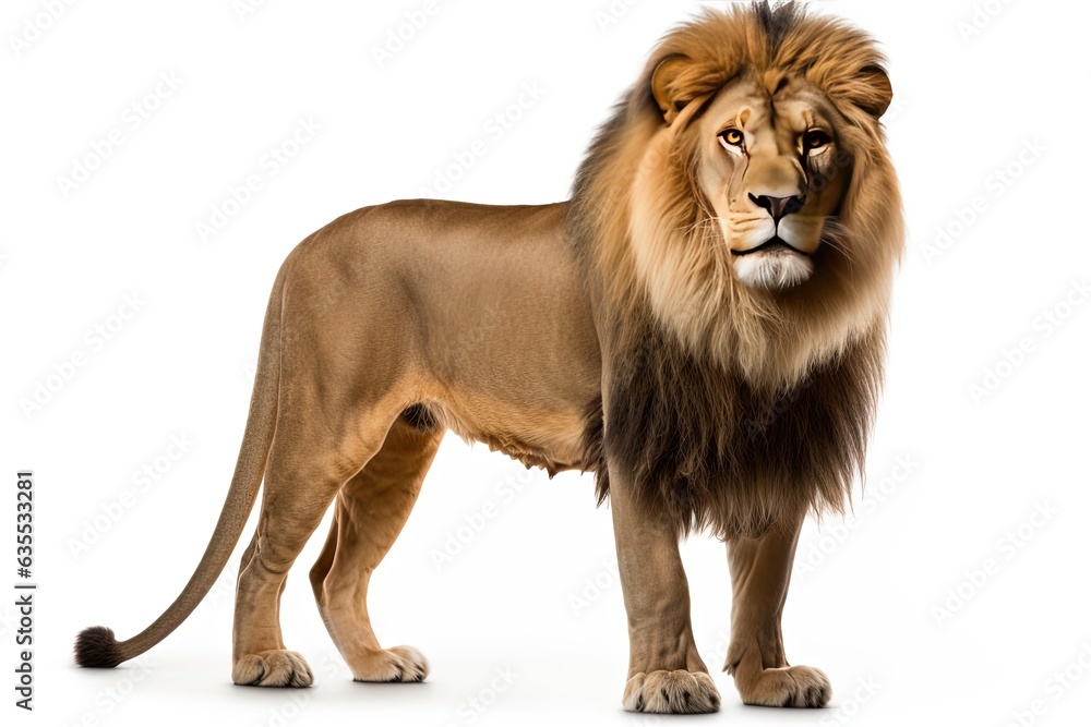 Lion Isolated On White
