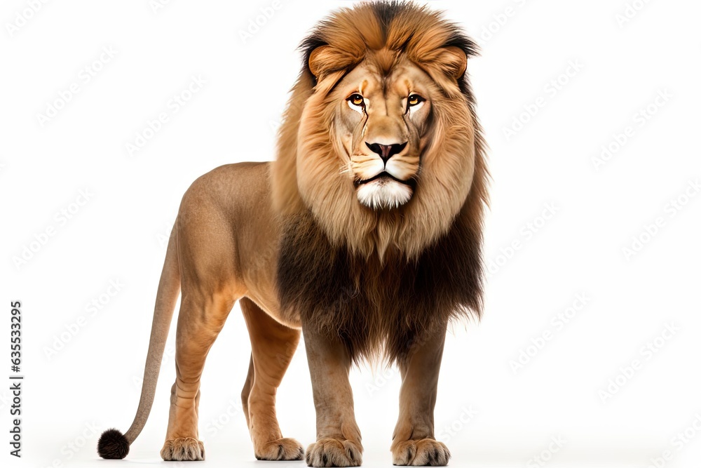Lion Isolated On White