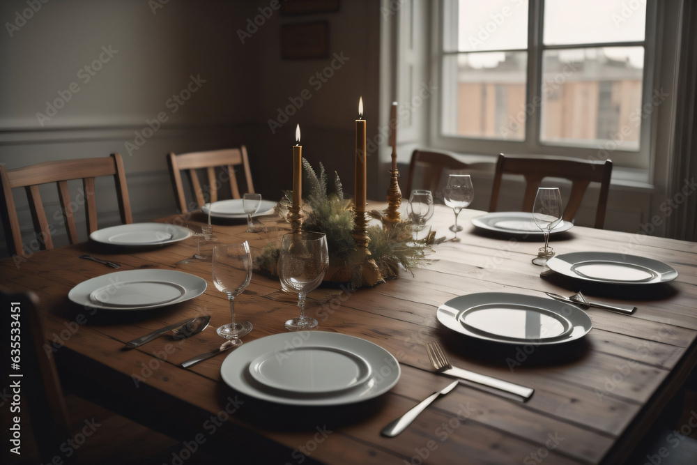 Fototapeta premium table setting in a restaurant