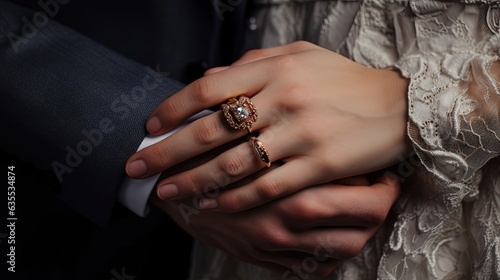 wedding rings and hands