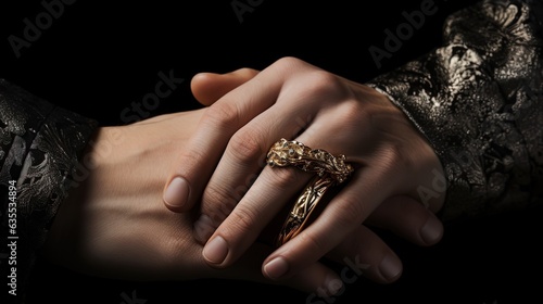 wedding rings and hands © Ariestia