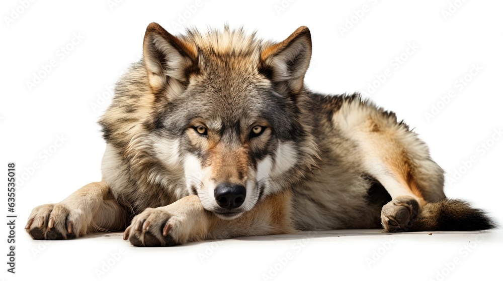 Fototapeta premium wolf isolated on white background