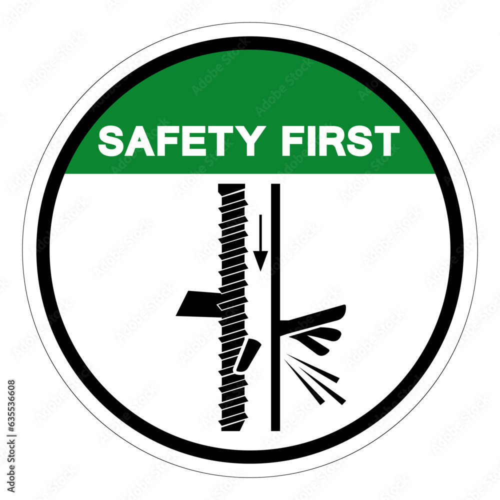 Safety First Defect Safety First Moving Part Cause Injury Symbol Sign, Vector Illustration ...