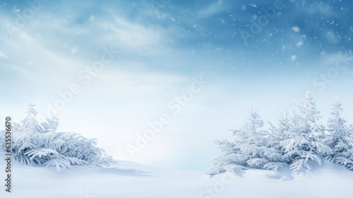 Wallpaper Mural Winter background of snow and frost with free space for your decoration. created with Generative AI technology Torontodigital.ca