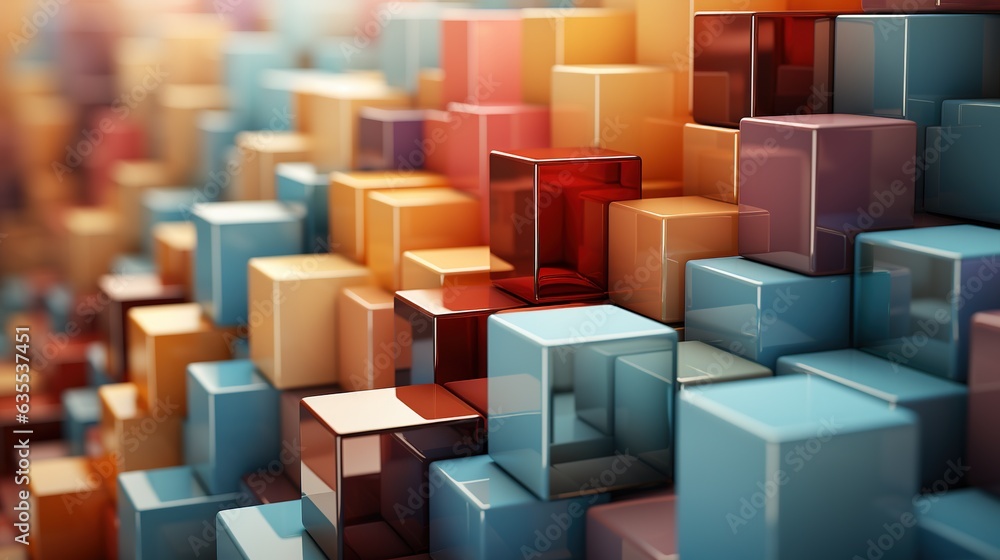 Generative AI, 3d effect abstract geometric figures charts, spheres and cubes Generative AI, 3d effect abstract geometric figures charts, spheres and cubes