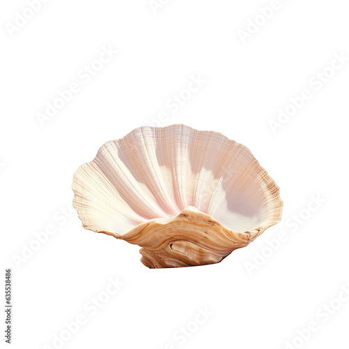 Shell of an oyster resting on the sand