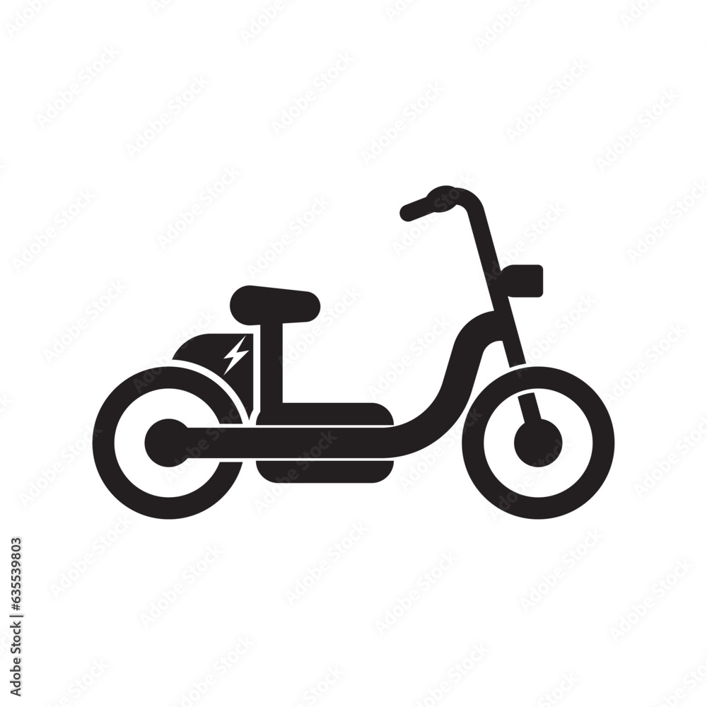 Electric bike logo icon, simple design vector illustration Electric bike logo icon, simple design vector illustration