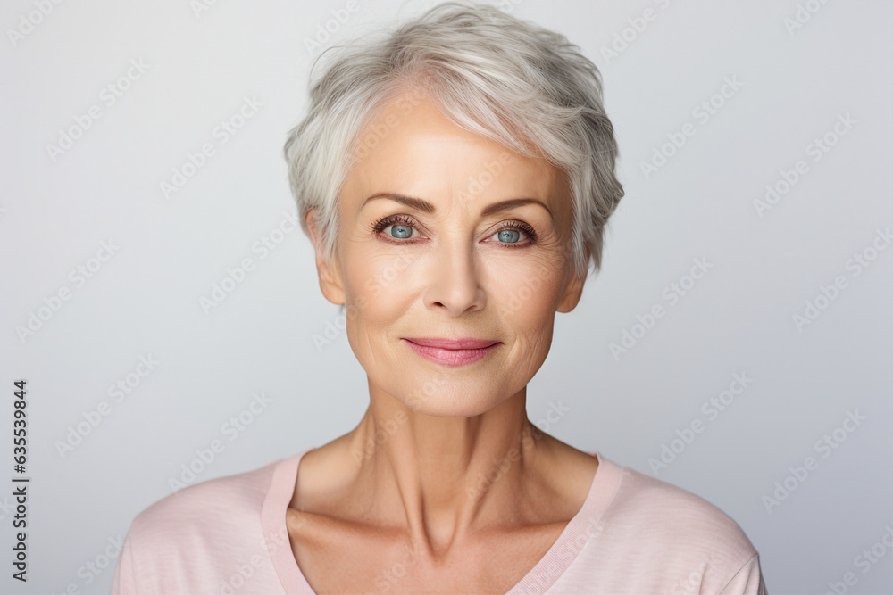 Generative AI picture mature old lady close up portrait Healthy face skin care beauty skincare cosmetics Generative AI picture mature old lady close up portrait Healthy face skin care beauty skincare cosmetics