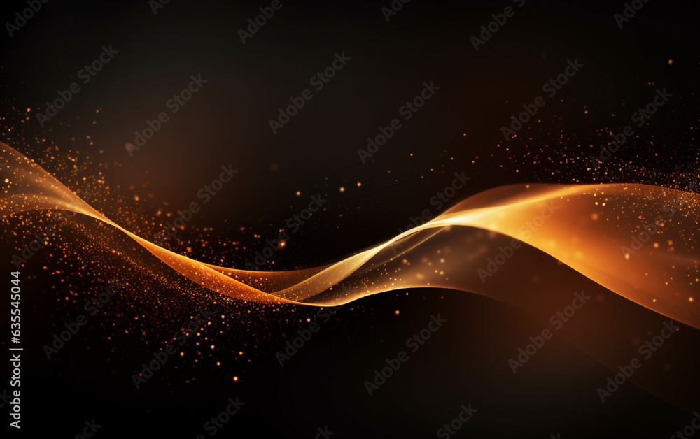 Black and Gold wallpaper background, Abstract background orange particle. Abstract gold color digital particles wave with bokeh Black and Gold wallpaper background, Abstract background orange particle. Abstract gold color digital particles wave with bokeh