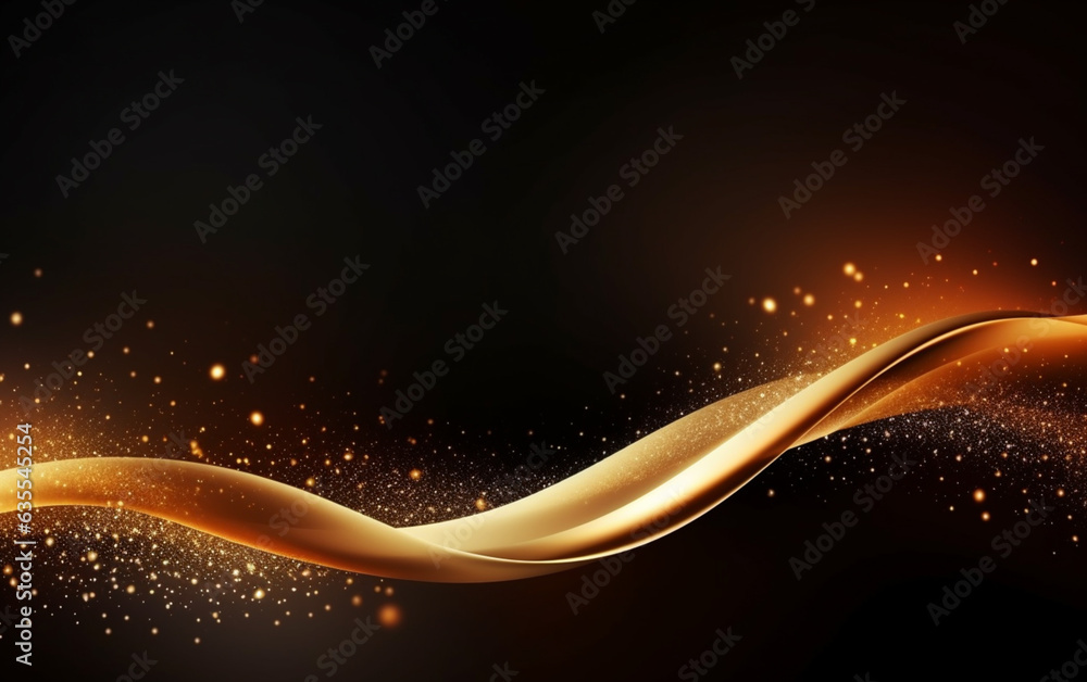 Black and Gold wallpaper background, Abstract background orange particle. Abstract gold color digital particles wave with bokeh Black and Gold wallpaper background, Abstract background orange particle. Abstract gold color digital particles wave with bokeh