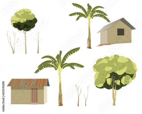 African Village and Nature Set