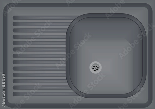 Washbowl top view. vector illustration