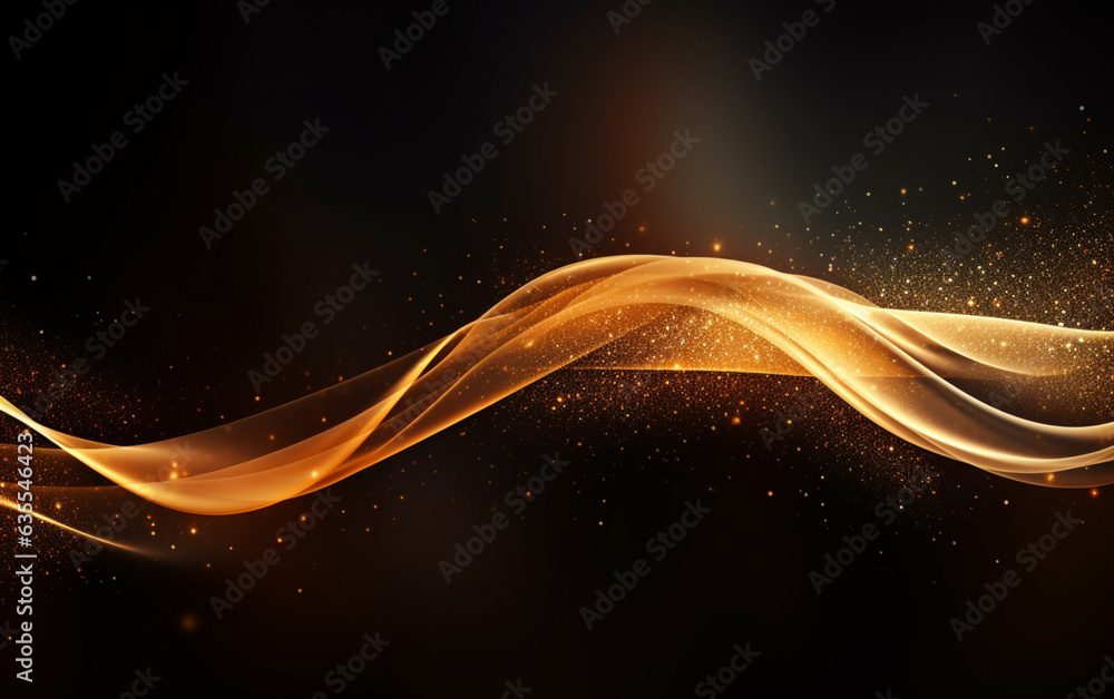 Black and Gold wallpaper background, Abstract background orange particle. Abstract gold color digital particles wave with bokeh Black and Gold wallpaper background, Abstract background orange particle. Abstract gold color digital particles wave with bokeh