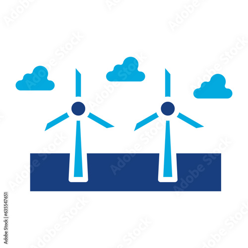 Windmill Landscape Icon